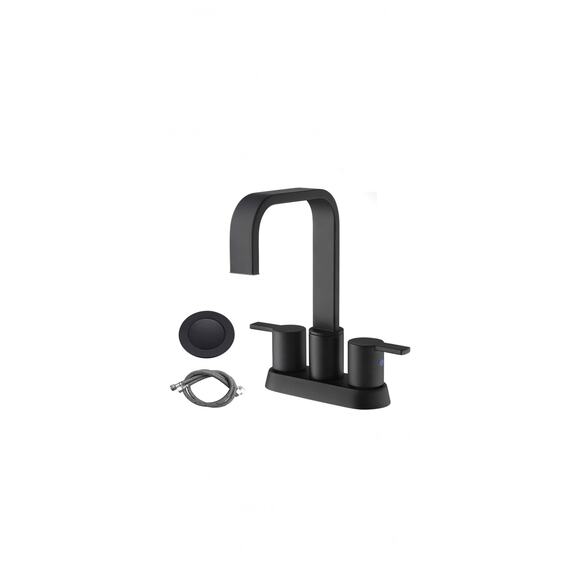 RKF Waterfall Swivel Spout Two-handle Centerset bathroom faucet - Picture 2 of 9